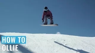 How To Ollie On A Snowboard