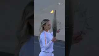 Paris 2024 has received the Olympic flame! 🇬🇷🔥🇫🇷