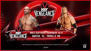 Batista Vs Triple H  - Vengeance 2005 - WWE 2K24 Gameplay Simulation - PS5 - 4K -
