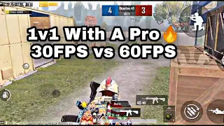 1v1 with a pro | 30FPS vs 60FPS  | Pubg Mobile | Max BabaOp