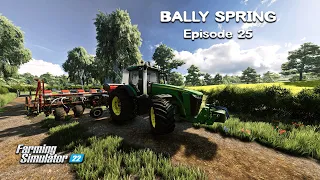 NEW PLANTER, Planting CORN, Mowing For GRASS SILAGE BALES | Bally Spring | FS22 | Episode #25