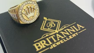 Britannia Jewellery 9ct Yellow Gold Rolex style ring