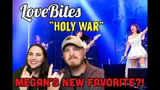 Wife's FIRST time hearing LOVEBITES: "HOLY WAR" LIVE (REACTION!!)