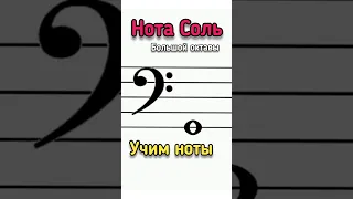 ✨Нота Соль большой октавы 🎹 #сольфеджио #ноты #пианинодляначинающих