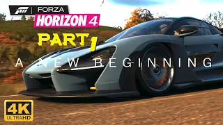 Forza Horizon 4 Gameplay Walkthrough [4K] Part 1 -INTRO- No Commentary