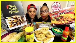 FIRST TIME TRYING TRADER JOES SPANISH FOOD MUKBANG!