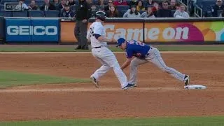 NYM@NYY: Out call at second confirmed in the 9th