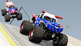 Epic High Speed Jumps & Crashes: Grave Digger, El Toro Loco,  & more USA Monster Jam Monster Trucks