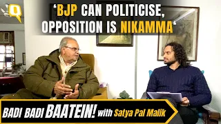 Satya Pal Malik Interview | BJP Politicises Issues Full-Time, Opposition is 'Nikamma' | The Quint