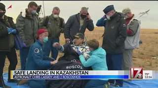 Astronauts land safely in Kazakhstan after leaving ISS