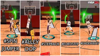 THE ULTIMATE EXCEPTIONAL MOVES TUTORIAL IN NBA2K MOBILE (ALLEY OOP,EUROSTEP,SPIN-JUMPER & MANY MORE)