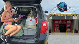 24 Hours at the World's LARGEST Truck Stop! Living in my SUV with my Dog