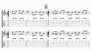 Malaguena music notation and tabulature Guitar Scores Sheet TAB Solak