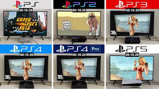 PS5 vs PS4 Pro vs PS4 vs PS3 vs PS2 vs PS1 | GTA 5