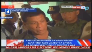 Pagbisita ni PRRD sa mga sugatang sundalo sa Marawi City
