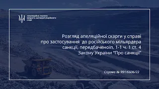 Судове засідання у справі № 991/6606/22 від 1 лютого 2023 року