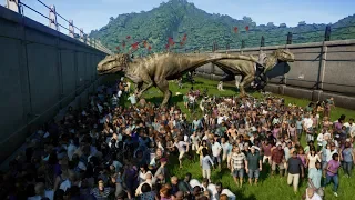 30 INDOMINUS REX vs 2000 PEOPLE - Jurassic World Evolution
