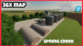 SPRING CREEK 36X - NEW MOD MAP: FARMING SIMULATOR 22 *FLY OVER*