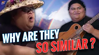 Are Israel Kamakawiwoʻole and Iam tongi related to each other?