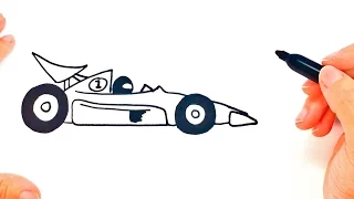 How to draw a Race Car step by step | Race Car Easy Draw Tutorial