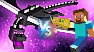 Ender dragon VS Thanos gauntlet || in Minecraft pocket edition || in Telugu by SVT Gaming