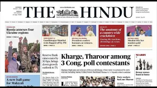 1st October 2022 | The Hindu Newspaper Analysis | Current Affairs UPSC CSE |