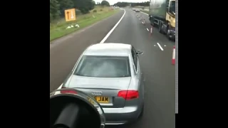 44 ton truck cut up by car