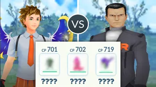 Defeating the Boss Giovanni with 700 CP Pokemon…