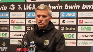 Pressekonferenz nach dem Spiel Preußen Münster gegen den FCS
