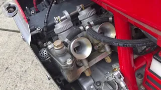 MV Agusta 350/6 warm-up: 6 cylinders at 15K RPM. Magical sound.