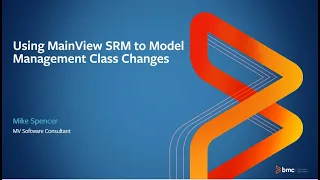 MainView for SRM - Using MainView SRM to Model Management Class Changes