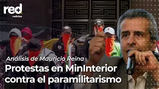 Líderes sociales, indígenas y campesinos protestan en MinInterior contra el paramilitarismo