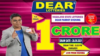 DEAR PARROT EVENING TUESDAY WEEKLY LOTTERY LIVE TODAY 8.00 PM  |28.09.2021| LIVE FROM NAGALAND