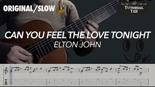 Can You Feel the Love Tonight (The Lion King) | Elton John (Fingerstyle Tutorial with TAB)