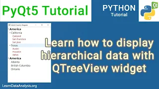 PyQt5 Tutorial | Display hierarchical data with QTreeView widget