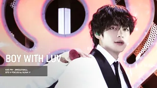 191206 JINGLE BALL - 작은 것들을 위한 시(Boy With Luv) / BTS V / 방탄소년단 뷔 (4K fancam)