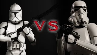 CLONES VS STORMTROOPERS ¿quien ganaria? #starwars