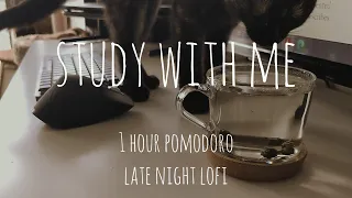 1 HOUR STUDY WITH ME | late night lofi | pomodoro 25/5