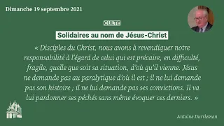 Solidaire au nom de Jésus Christ - Prédication du 19 sept. 2021 à l'Oratoire du Louvre