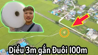 Thử thách nối đuôi 100m lên Diều 3m dài nhất thế giới | Kite 100m