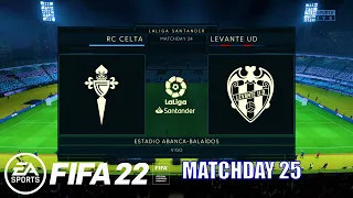 FIFA 22 - Celta Vigo vs Levante UD La Liga Santander 2021/22 Matchday 25 | Next-Gen Gameplay