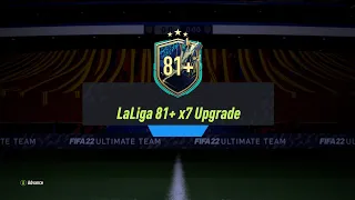 OPENING MY 81+ X7 LA LIGA TOTS UPGRADE PACK! | FIFA 22 ULTIMATE TEAM