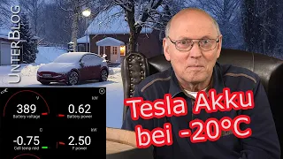 Tesla Model Y MIC - Batterie bei -20°C - Physik - Grundlagen