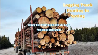 Spring Log Hauling From Ashcroft to Kamloops BC Canada