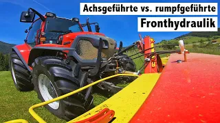 Achsgeführte vs. rumpfgeführte Fronthydraulik | Traktor-Technik am Freitag