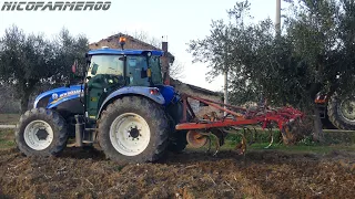 SOIL PREPARATION FOR SOWING PEAS IN COMBINED | NEW HOLLAND T4.95 + KONGSKILDE