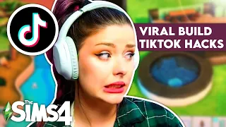 Building an Entire House Using Sims 4 Tiktok Build Hacks // Testing Viral Sims 4 Build Tiktok Hacks