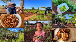 MANHÃ CHEIA DE MUITO TRABALHO E JUNTOS FAZENDO TUDO NA ROÇA🙏🏼 PLANTAMOS RAMAS DE MANDIOCA E ABÓBORA…