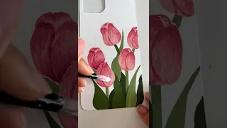 Tulips Phone Case🌷Diy #phonecase #paperwrld #short