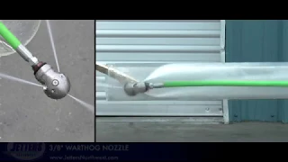 3/8" Warthog WT Nozzle in action (clear pipe view)